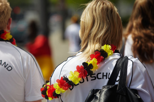 German soccer fans on the road