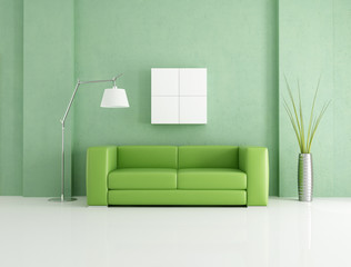 green modern interior