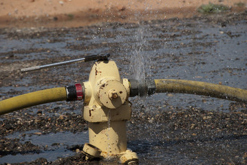 Leaking fire hydrant