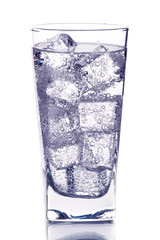 glass with ice water