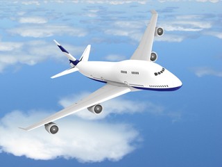 Obraz premium flying jet airplane