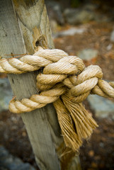 Fototapeta premium Heavy knot of large fishing rope