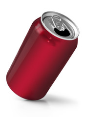 Red soft drink can