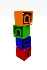 Real estate cubes vertical