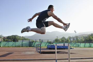 young athlete running