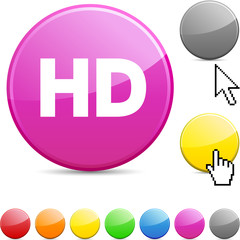 HD glossy button.