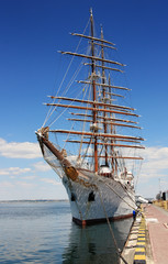 sailing ship at the wharf