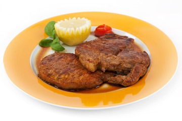 Schopfbraten gegrillt