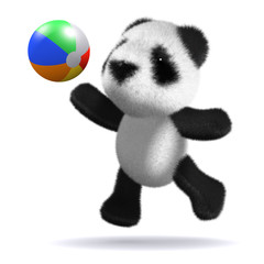 3d Teddy playing beach ball © Steve Young