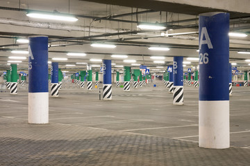 Empty underground parking