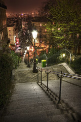 Lamplight, cafes and steep steps
