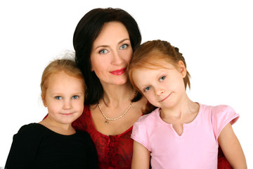 Mother with two daughters