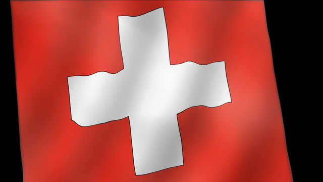 Switzerland - waving flag detail