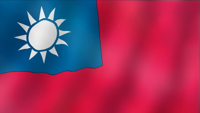 Taiwan - waving flag detail