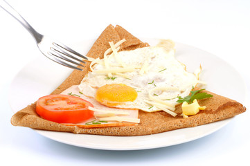 Galette oeuf et jambon
