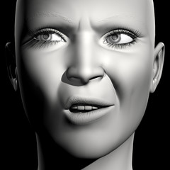 3D woman portrait