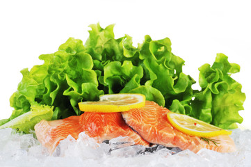 red fish on ice