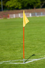 flag on soccer field