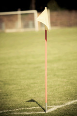 flag on soccer field