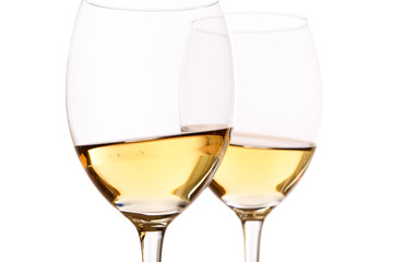 Glasses of white wine