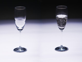 Two wine glasses