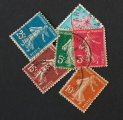 Six timbres Semeuse