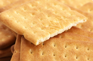 Heap of crackers close-up