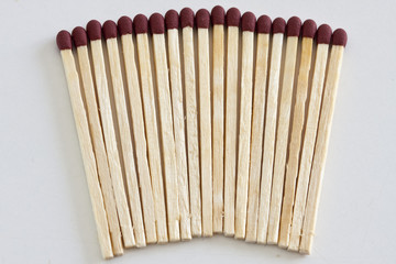 Fila de cerillas