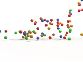 coloured balls afoot