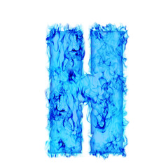 Water smoking letter H
