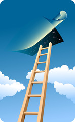 Ladder to sky (night)