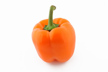 orange pepper isolated on white background