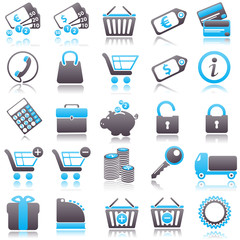 shopping Blue Icons