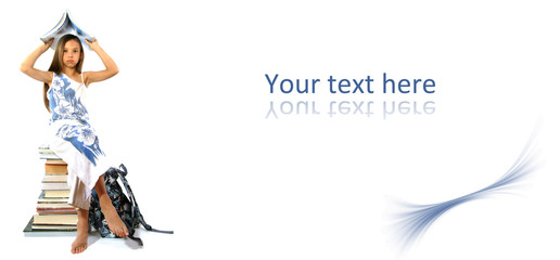 enfant rentrée des classes - panneau text