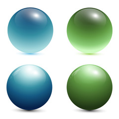 3D glass spheres