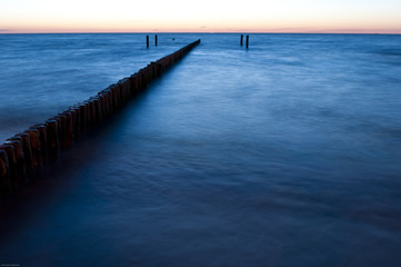 Fototapeta premium Ostsee nach Sonnenuntergang