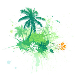 Summer tropical background