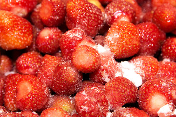 gezuckerte Erdbeeren