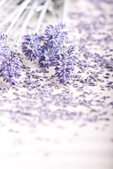 Lavendel und Blüten