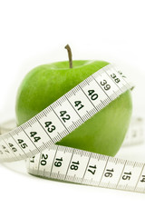 Apfel mit Ma&szlig;band