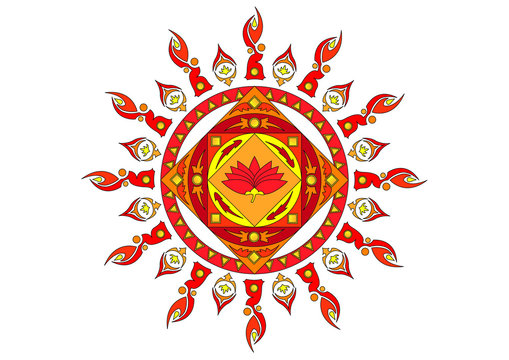 Soleil tribal Mandala