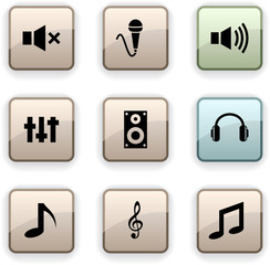 Audio  dim icons.