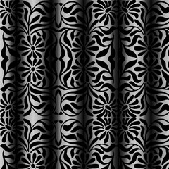 Retro Wallpaper.curtains 3 D