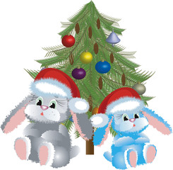 Two Santa-hares