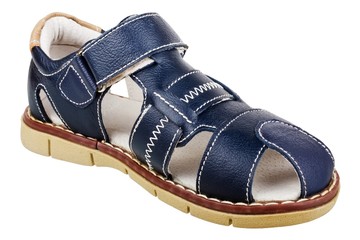 Leather boots isolated on white background