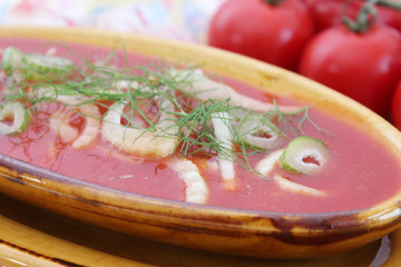 Tomatensuppe mit Fenchelgemüse