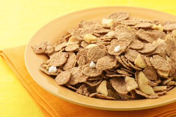 Muesli in plate