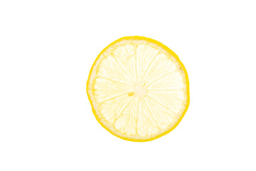 slice of fresh yellow lemon