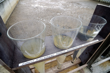 Klärwerk Wasserproben und Belebtschlamm Bakterien