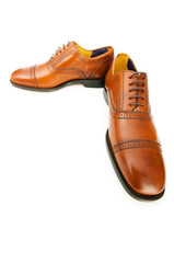 Male shoes isolated on the white background